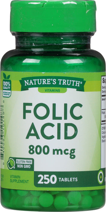 ÁCIDO FÓLICO TABLETA 800 MCG 250 NT