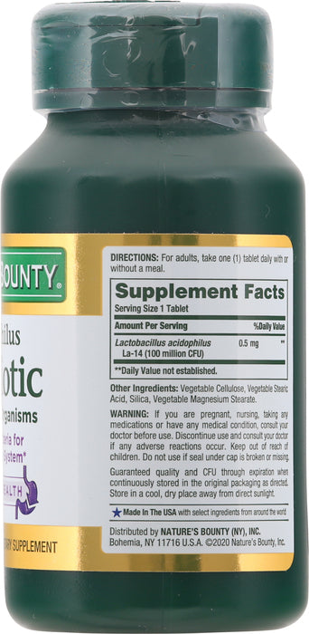 ACIDOPHILUS PROBIOTIC TAB 120 NB