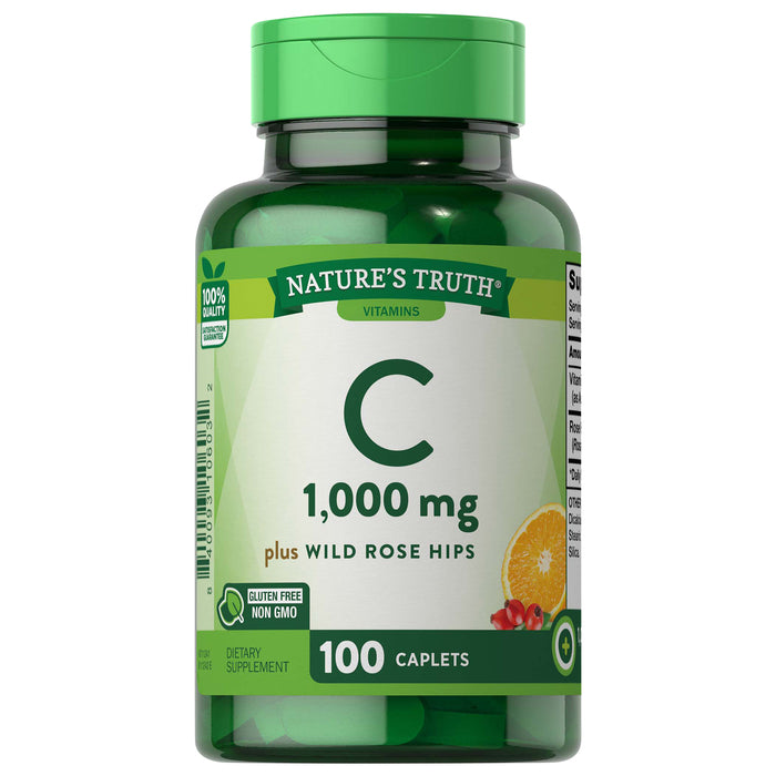 COMPRIMIDOS DE VITAMINA C + ROSA MOSQUETA 1000 MG 100 NT