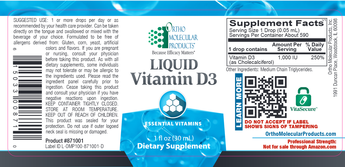Vitamin D3 Liquid 1 oz