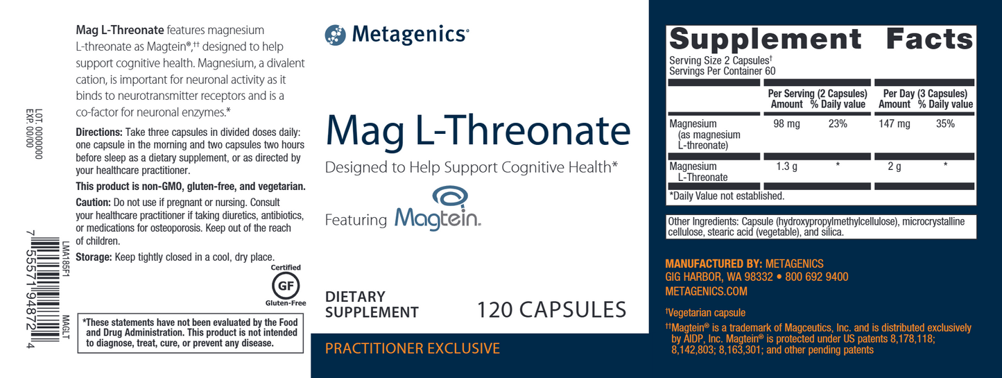 Magnesium L-Threonate 120 Caps