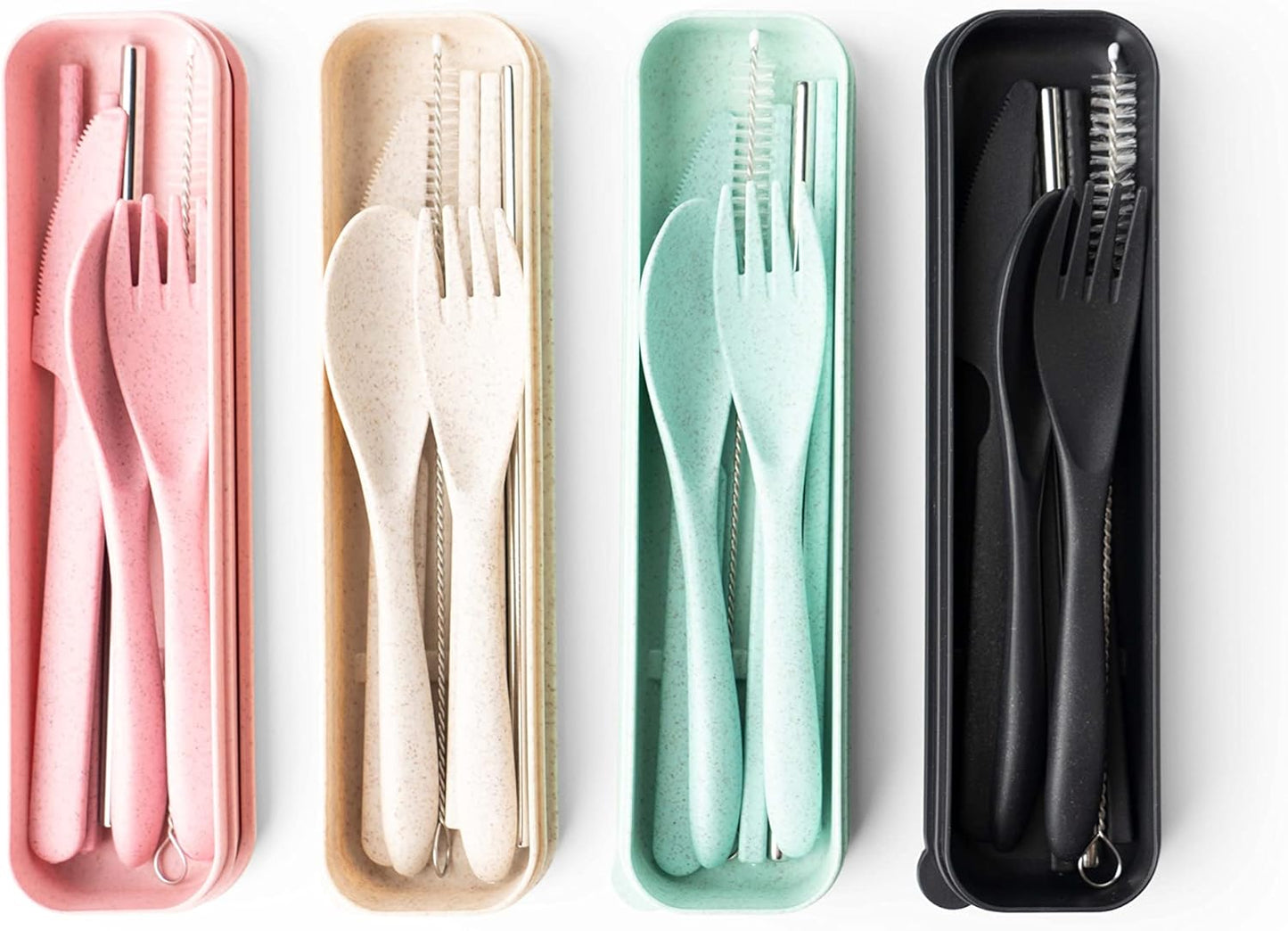 On-The-Go Wheat Straw & Utensil Set