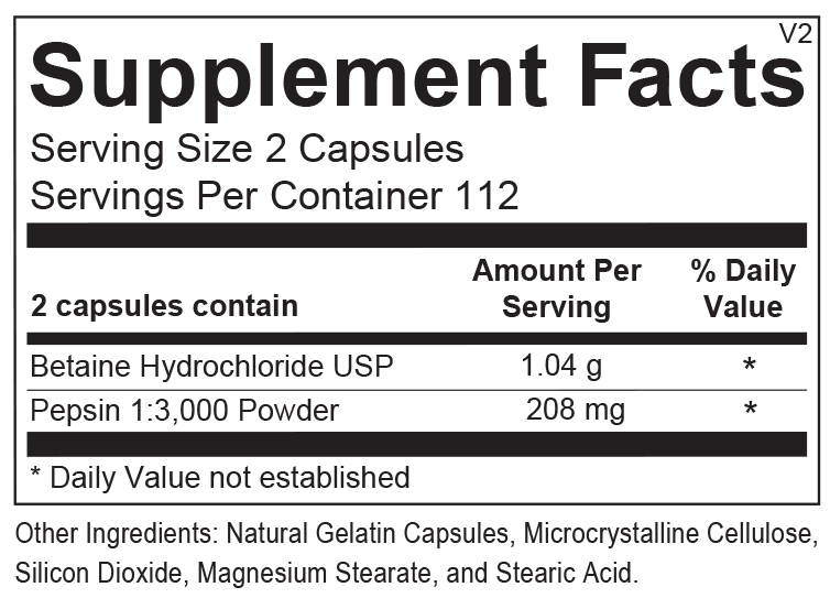 Betaine & Pepsin (225ct)