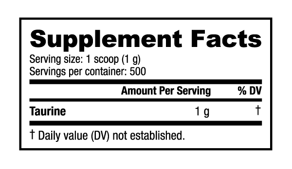 Taurine Powder 500 Grams