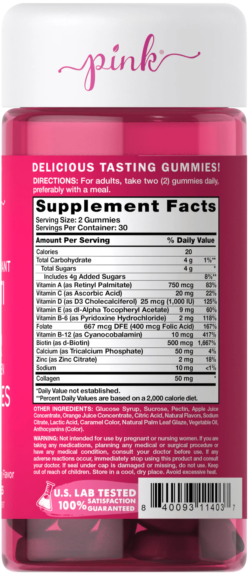 Gomitas multivitamínicas para mujeres