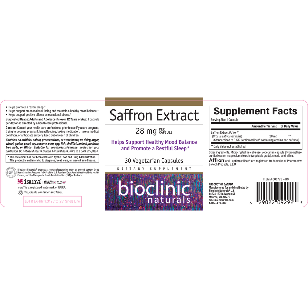 Saffron Extract 28 mg