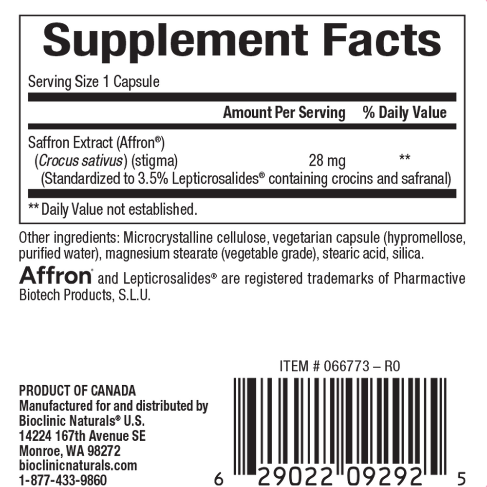 Saffron Extract 28 mg