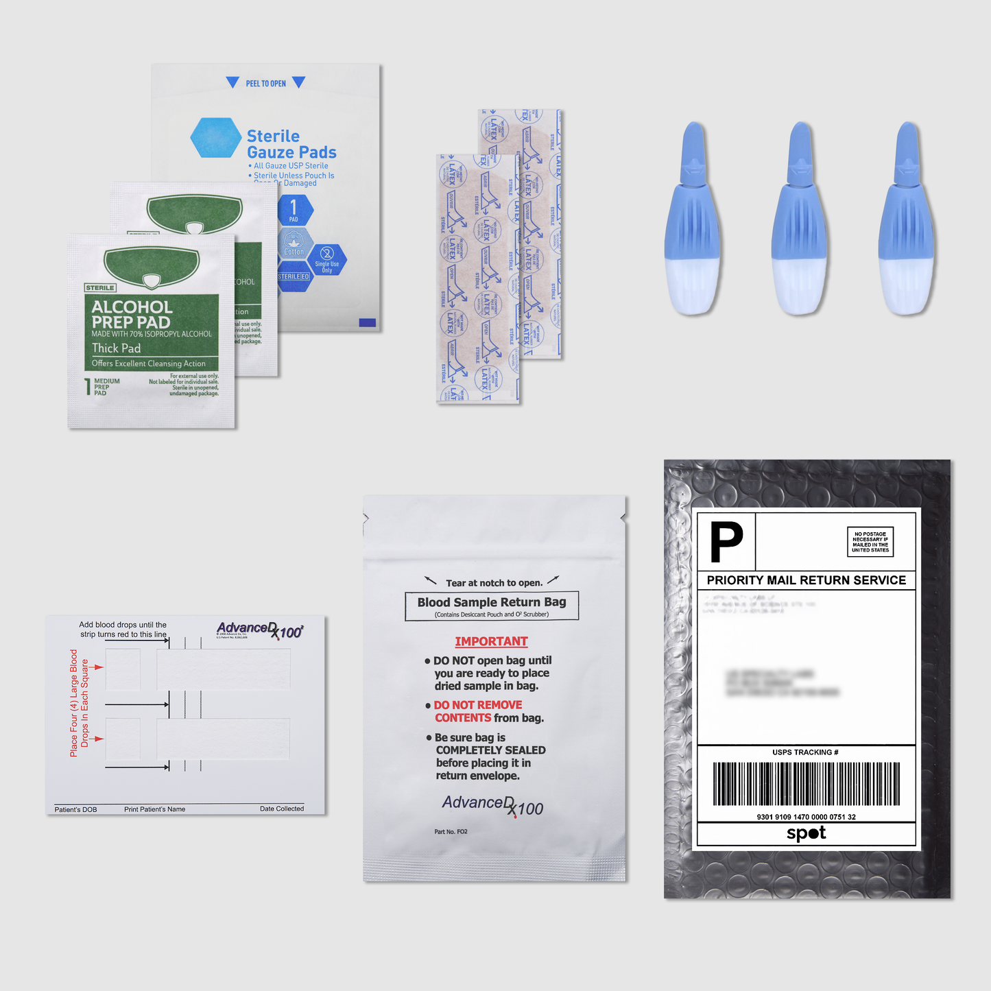 Kit de recolección de muestras para el hogar (prueba de salud cardíaca)