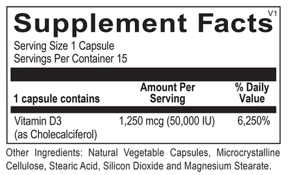 Vitamin D3 50,000 IU- 15 count