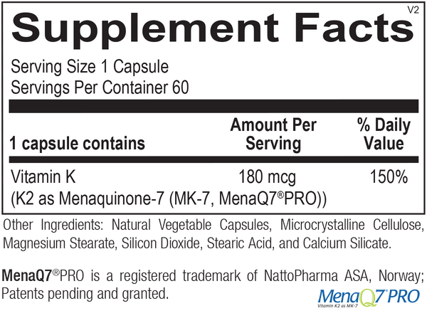 Vitamin K2 180 mcg