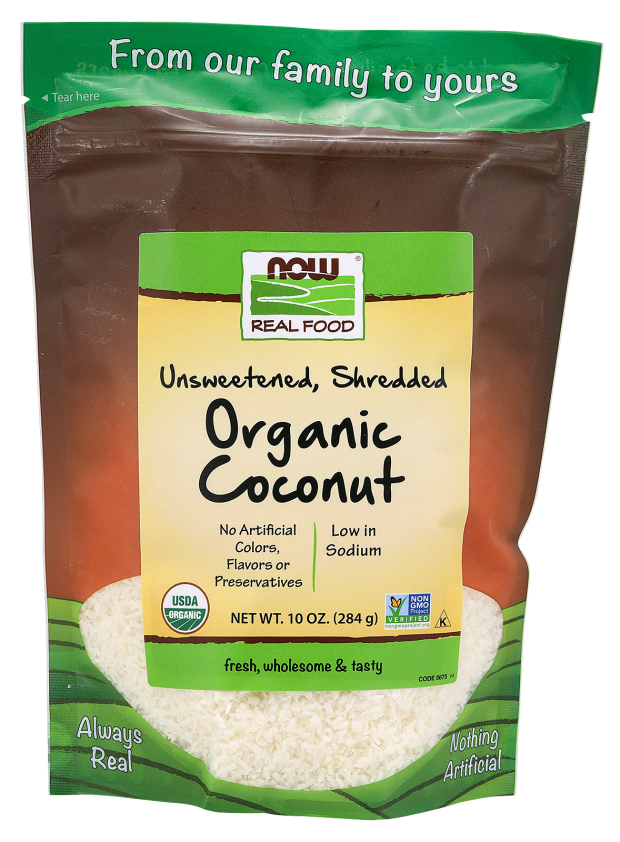 Unsweetened, Shredded Organic Coconut
