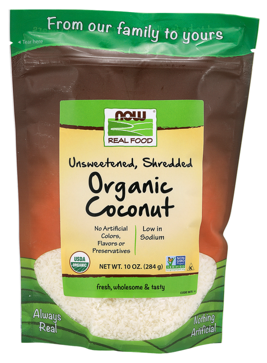 Unsweetened, Shredded Organic Coconut