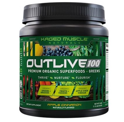 Outlive 100 Premium Organic Superfoods and Greens - Apple Cinnamon