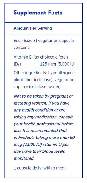 Vitamin D3 5,000 IU 60ct